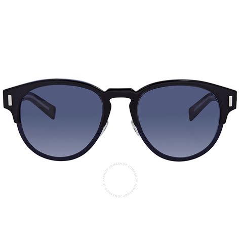 Dior Blacktie Blue Mirror Round Sunglasses BLACKTIE2.0S J